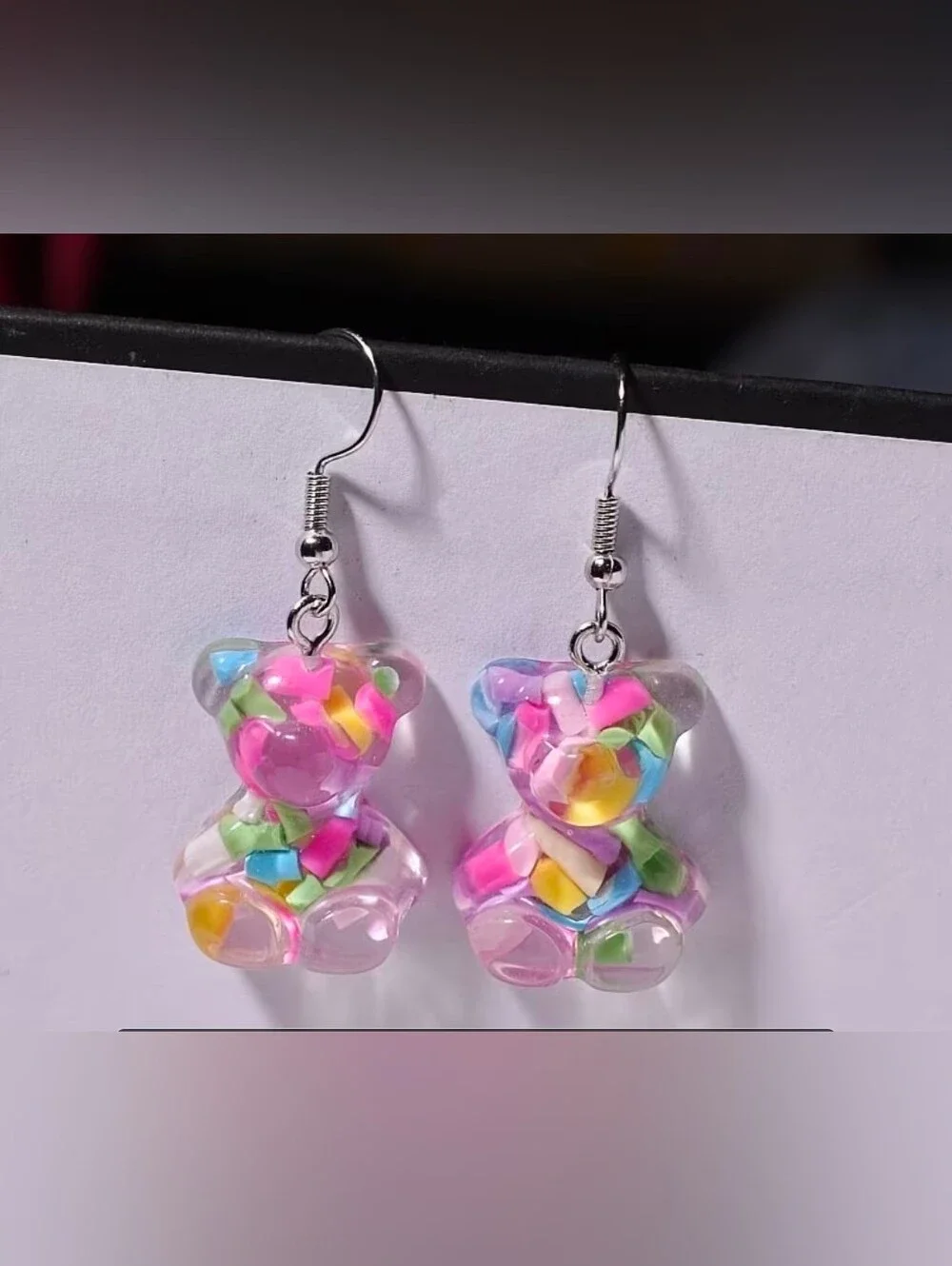 $8 Each Or Bundle 5/$20 Colorful Confetti Teddy Drop Earrings